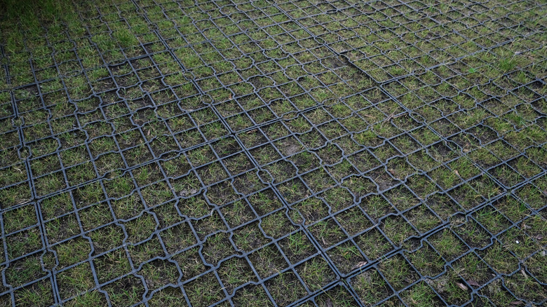 Plastutleggere installert over en ujevn plen