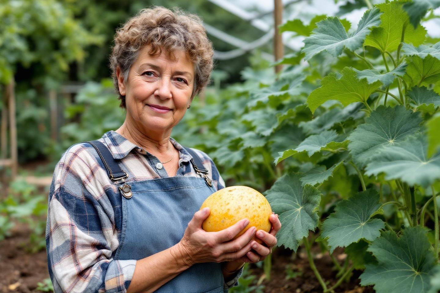 Honningurt som jorddekke mellom melonrader for søtere smak