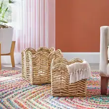 Product image of StyleWell Scalloped Wicker Storage Baskets (Set of 2)