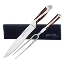 Product image of Hammer Stahl Stainless Steel Carving Knife and Fork Set
